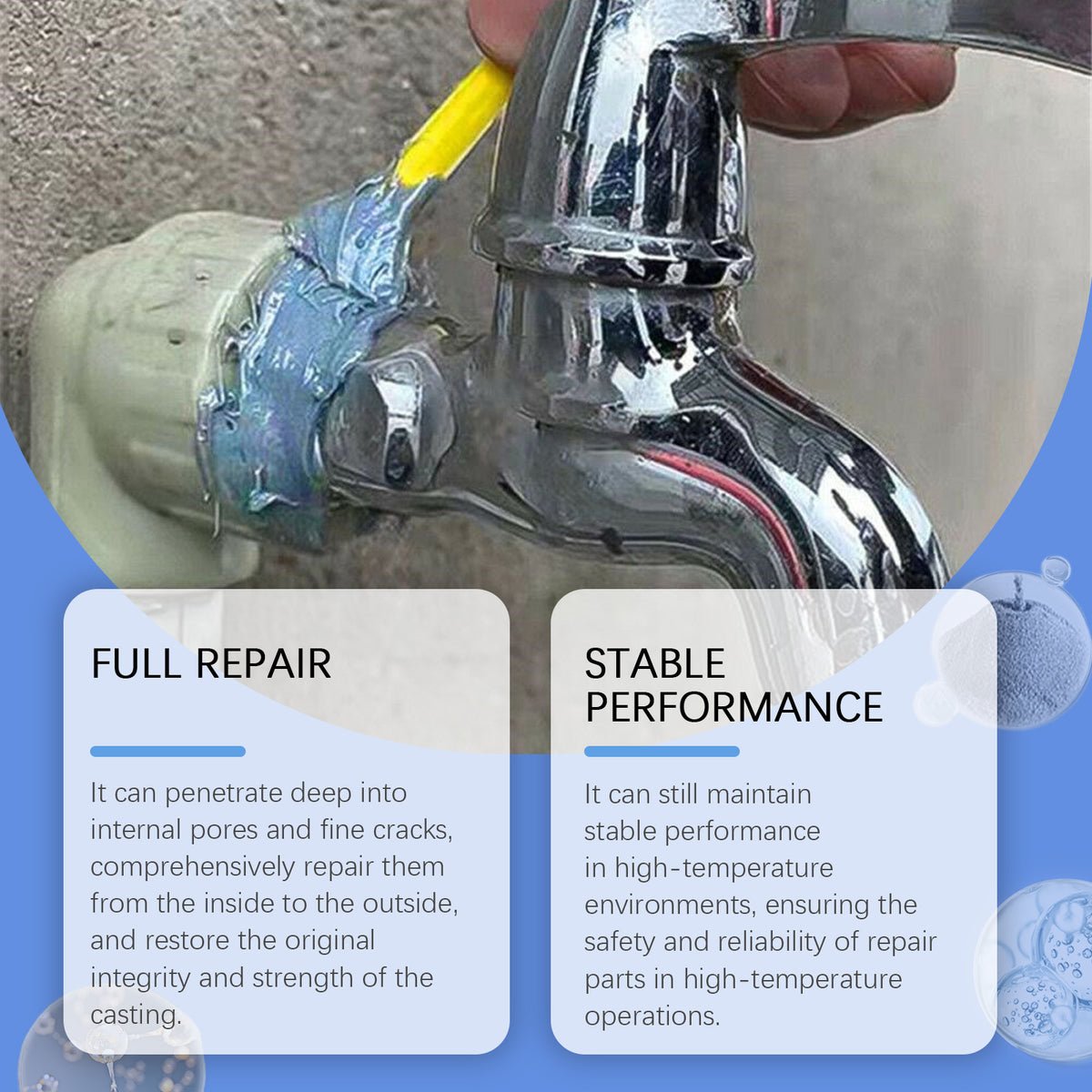 Cast Iron Sealant for Leak Repair and Metal Bonding