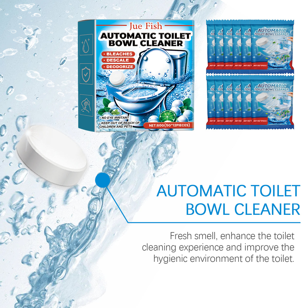 Automatic Toilet Cleaning Tablets for Fresh, Clean Bowls