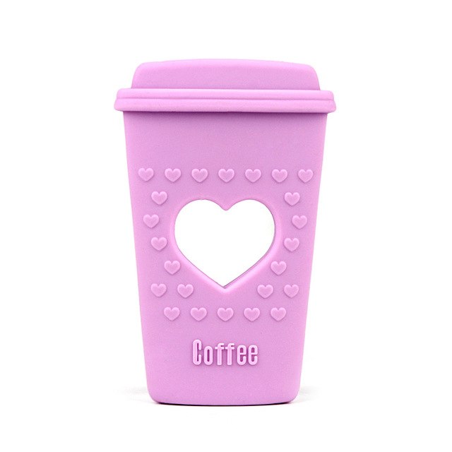 Silicone Coffee Cup Teether for Gentle Gum Relief
