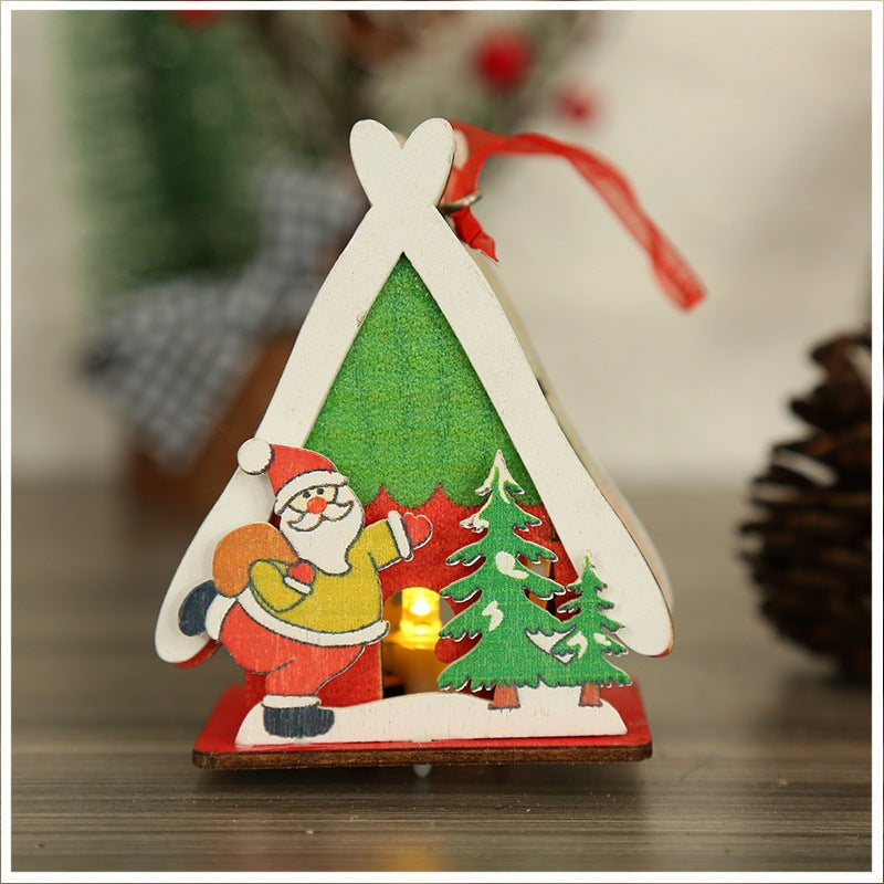Christmas Wooden Houses With a Warm Cozy Built-In Glow