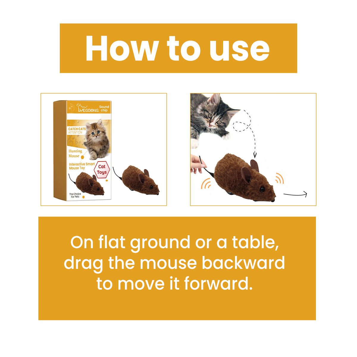 Interactive Mouse Toy for Cats With Sound & Movement