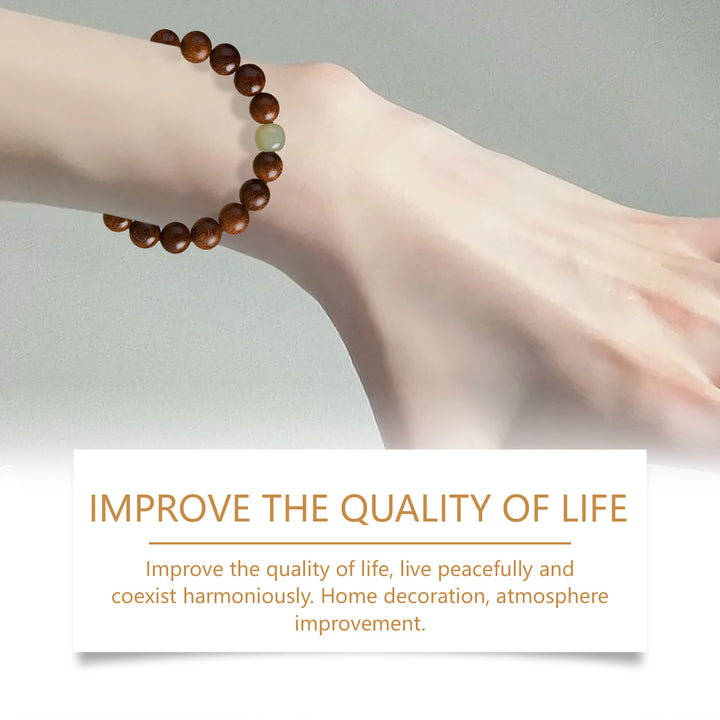 Sandalwood Bead Bracelet With Peaceful Natural Style