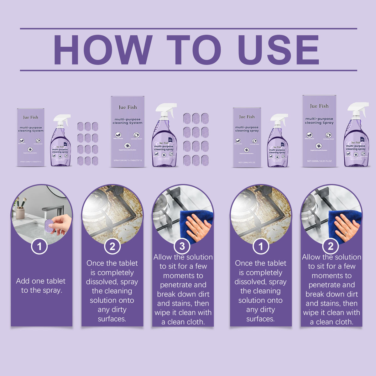 Multi-Purpose Grease Cleaner Spray for Cooktops & Utensils