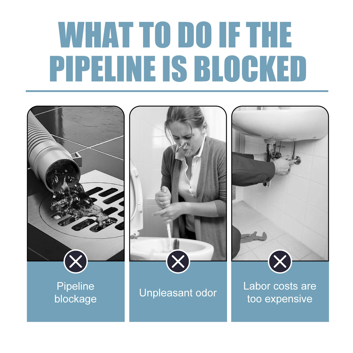 Drain Unclogger Powder for Household Pipe Blockages