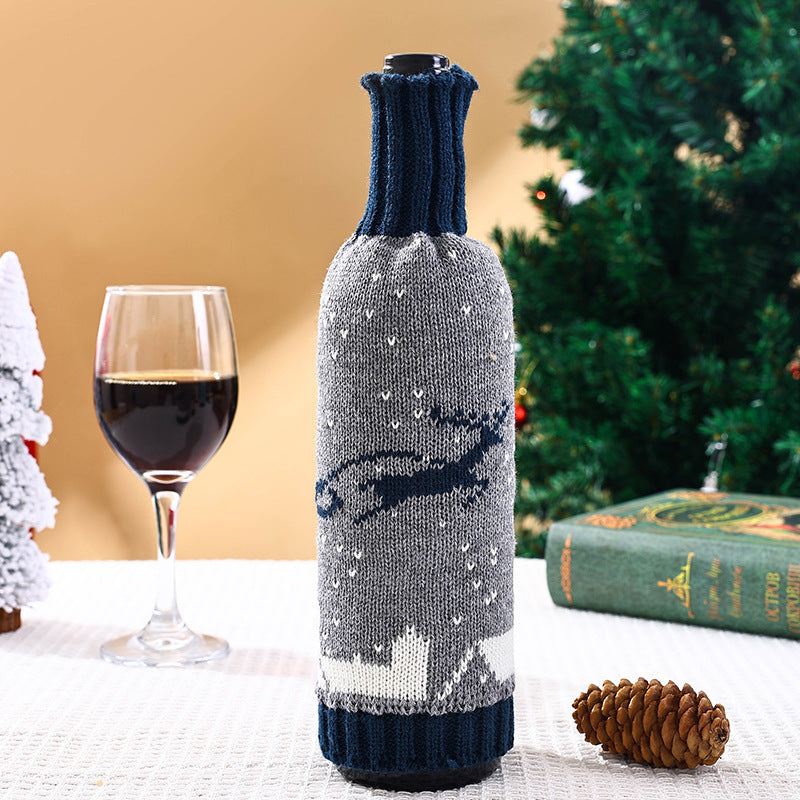 Christmas Wine Bottle Covers for Festive Table Decor