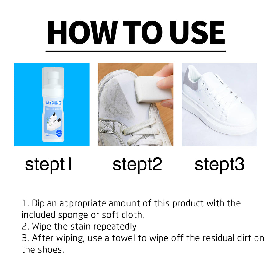 Portable White Shoe Cleaner for Quick No-Wash Whitening
