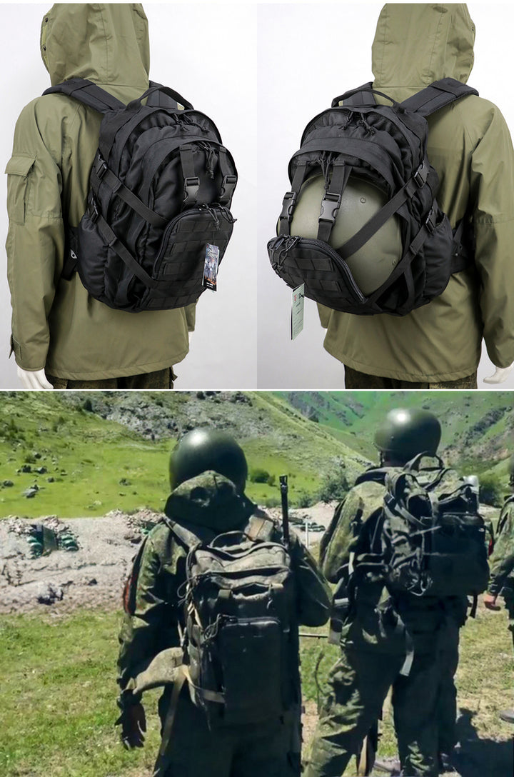 Cold War Style Tactical Assault Backpack with Helmet Carry