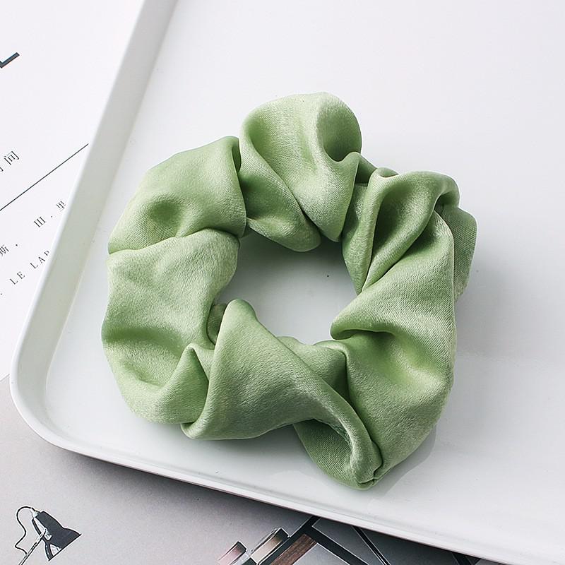Satin Scrunchies Set – Gentle Hold Hair Ties, 4 Colors