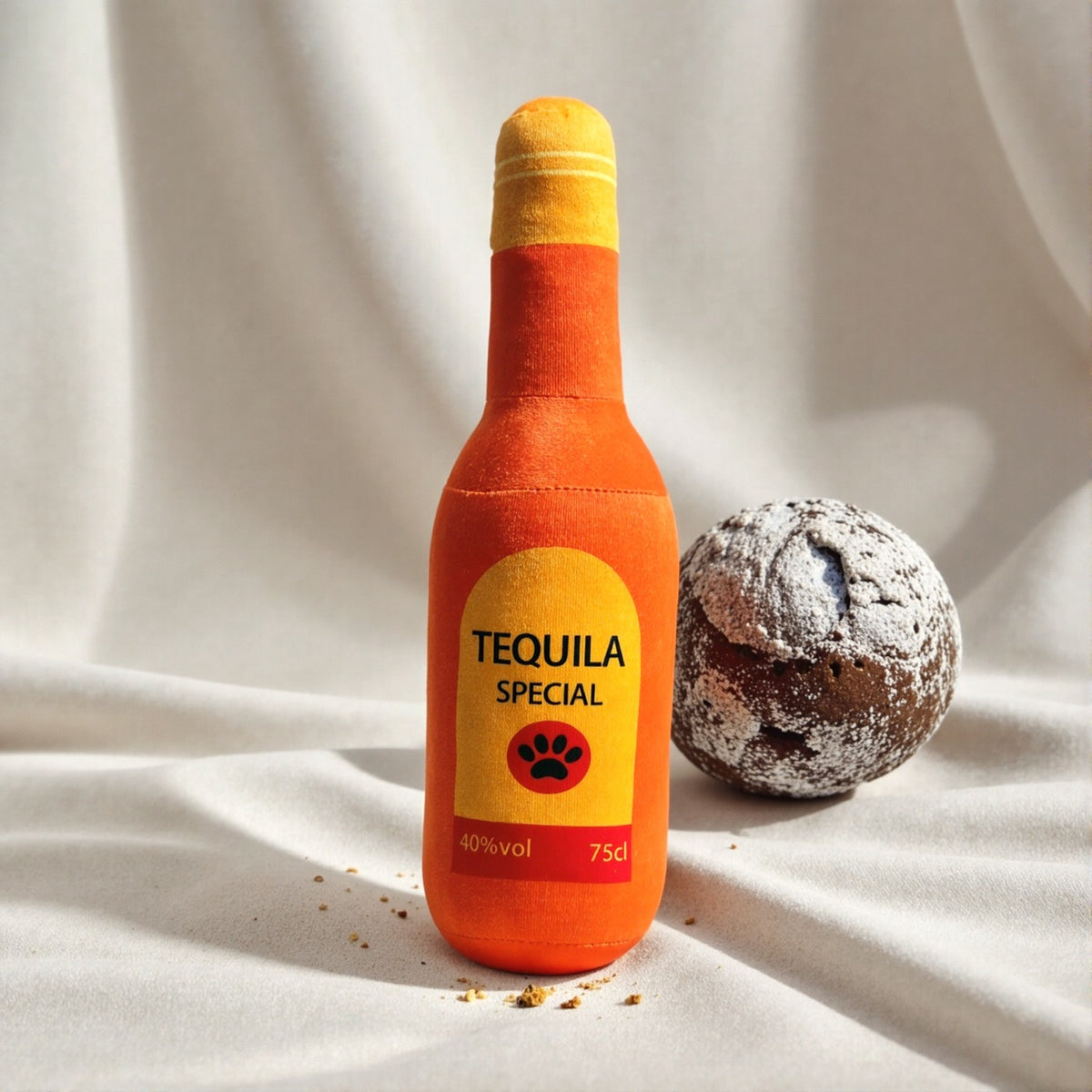 Dog Wine Bottle Plush Toy for Chew Play and Entertainment