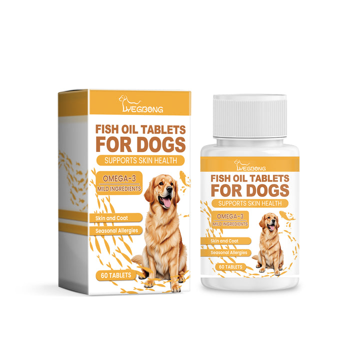 Dog Fish Oil Tablets for Daily Skin & Coat Support