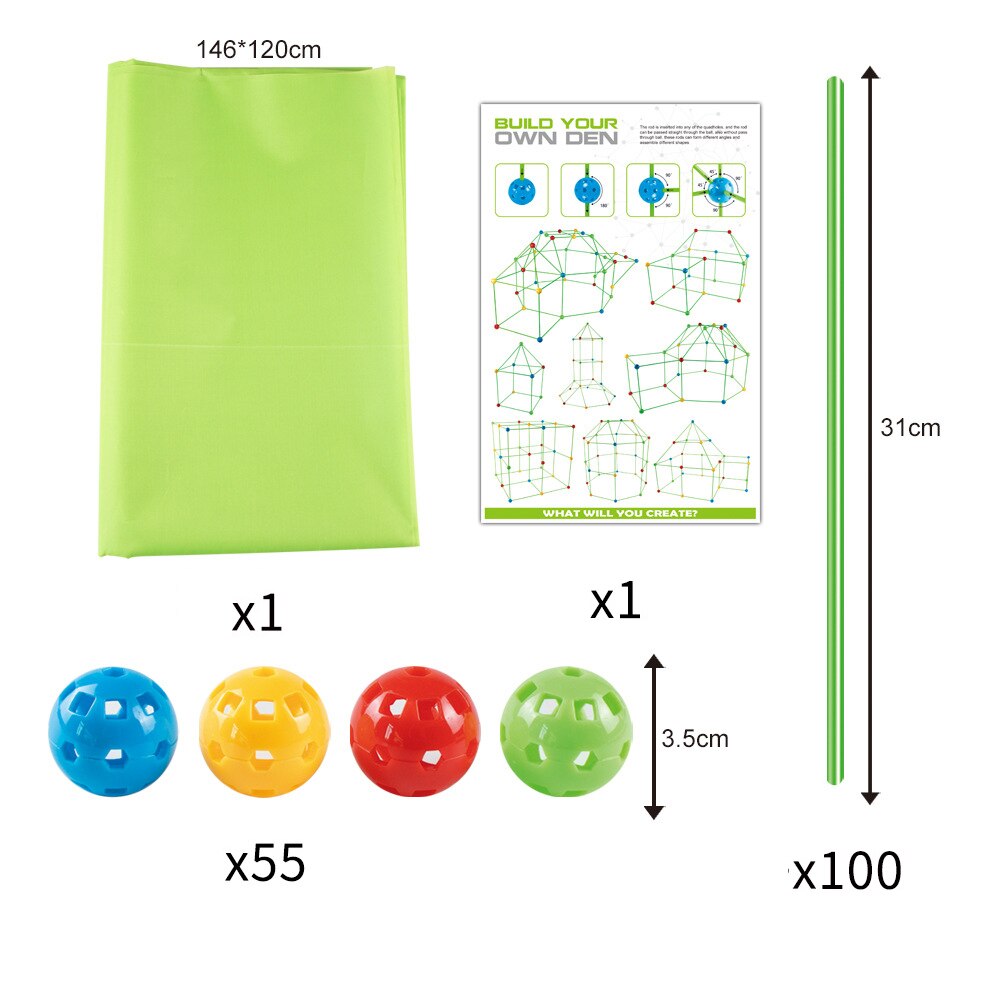 Kids Fort Building Kit for Screen-Free Creative Play