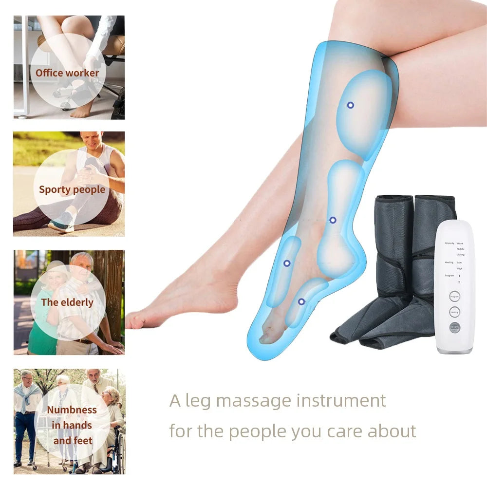 Heated Air Compression Leg Massager for Tired Legs & Feet
