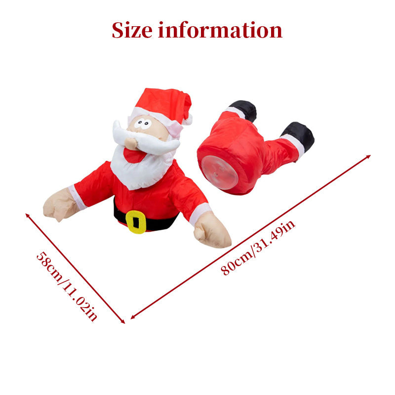 3D Christmas Window Decoration Santa Reindeer Set