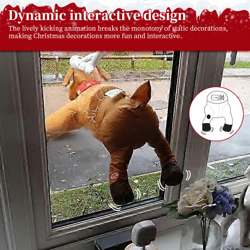 3D Christmas Window Decoration Santa Reindeer Set