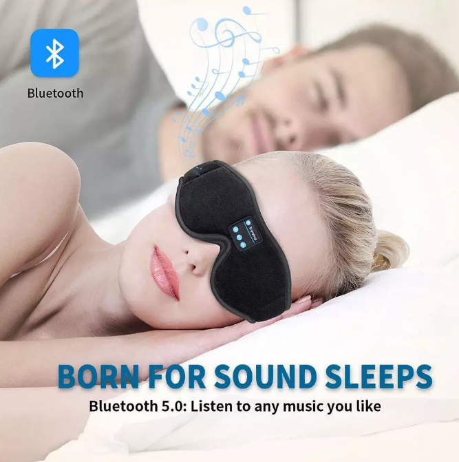 Bluetooth Sleep Eye Mask with Speakers for Night Audio