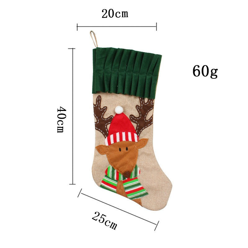Large Christmas Stocking Gift Bag for Candy & Gifts