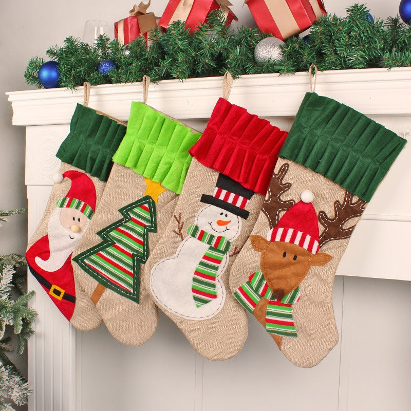 Large Christmas Stocking Gift Bag for Candy & Gifts