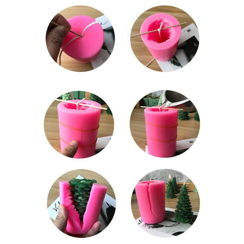 3D Christmas Tree Silicone Mold for Festive Crafts