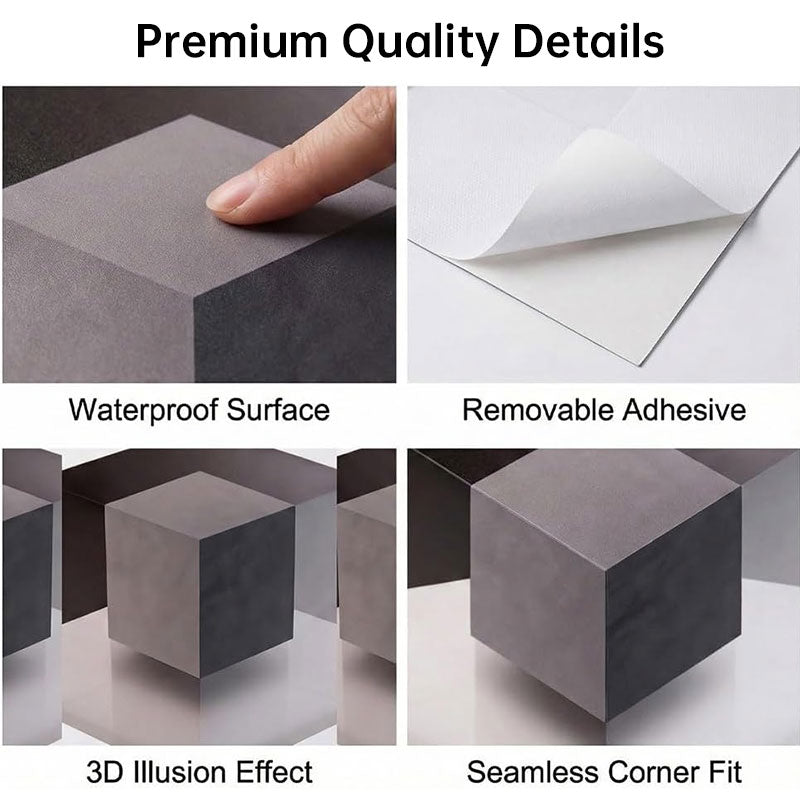 3D Corner Wall Sticker for Floating Cube Illusions