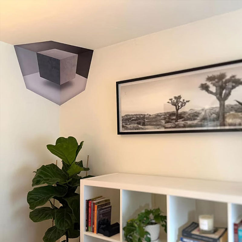 3D Corner Wall Sticker for Floating Cube Illusions