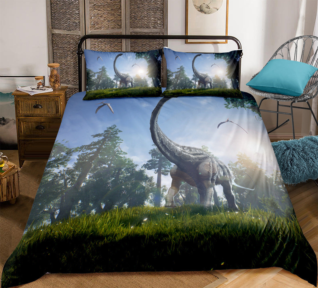 3D Dinosaur Bedding Set for an Immersive Jurassic Room