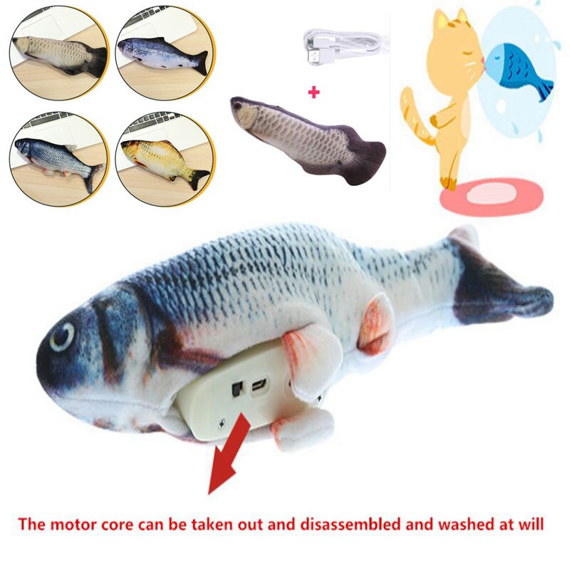 Interactive Fish Cat Toy for Indoor Play & Enrichment