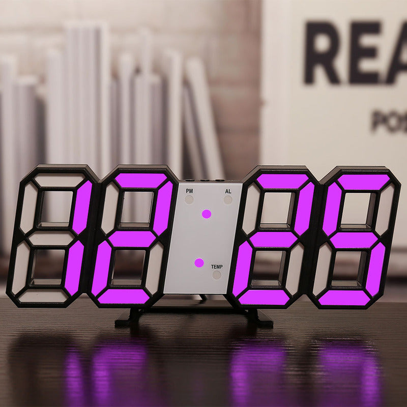 3D LED Digital Alarm Clock with Large Easy-Read Display