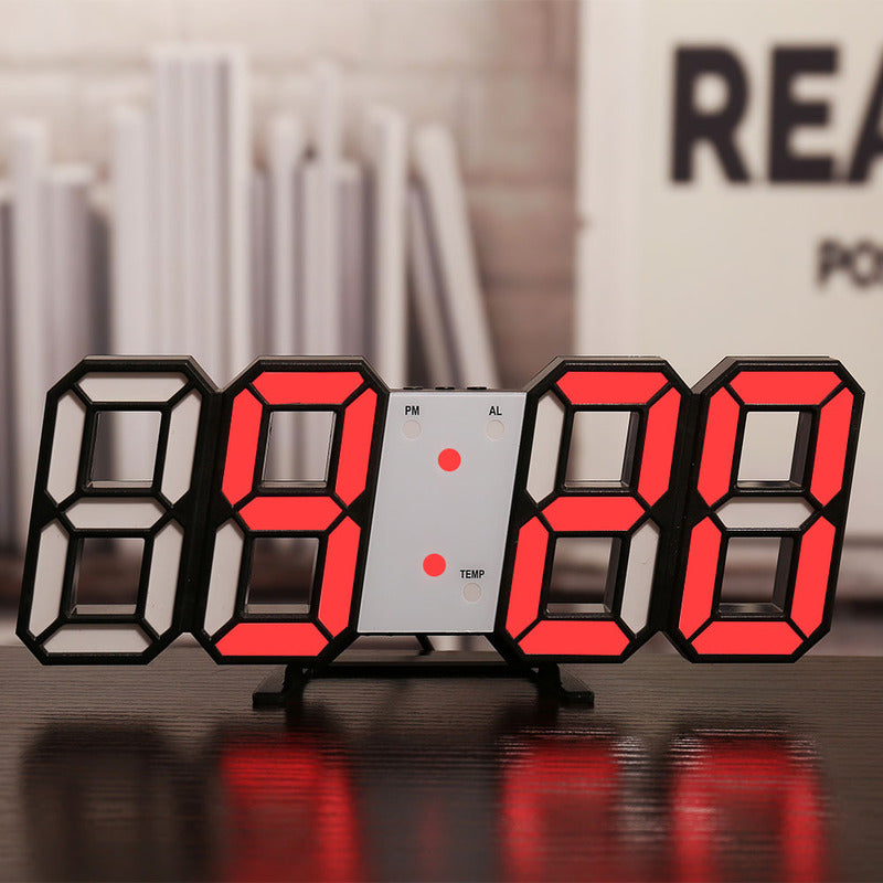 3D LED Digital Alarm Clock with Large Easy-Read Display