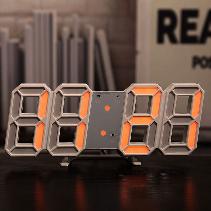 3D LED Digital Alarm Clock with Large Easy-Read Display