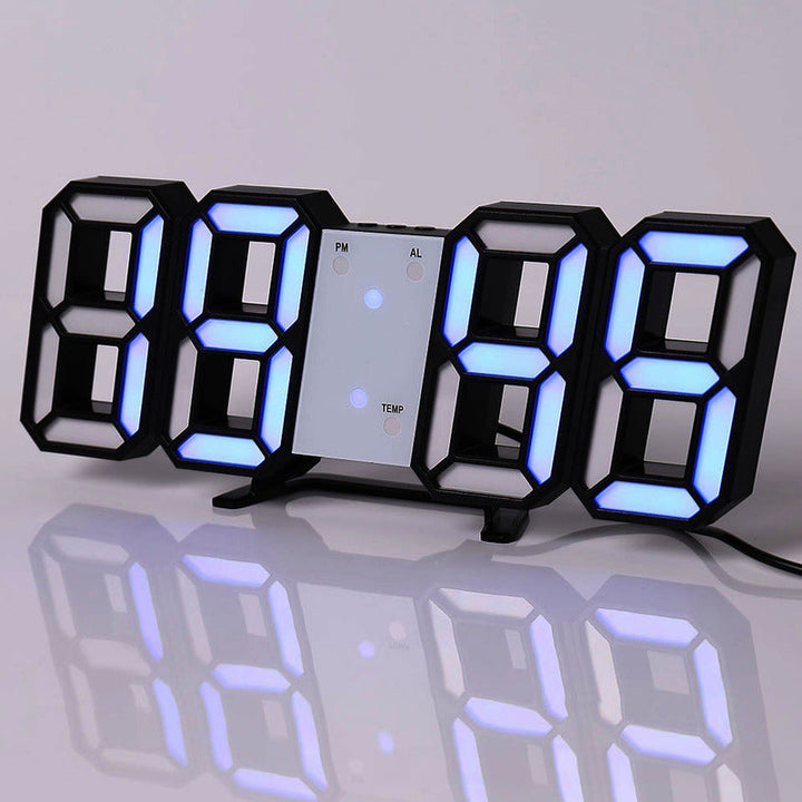 3D LED Digital Alarm Clock with Large Easy-Read Display