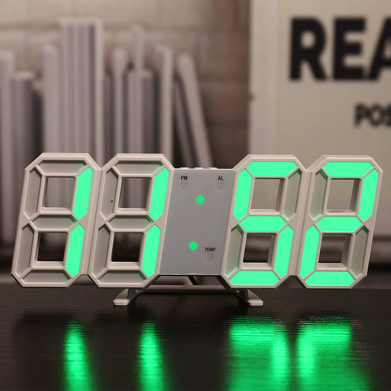 3D LED Digital Alarm Clock with Large Easy-Read Display