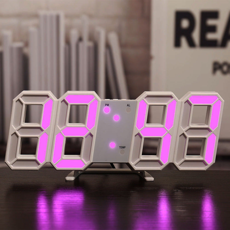 3D LED Digital Alarm Clock with Large Easy-Read Display