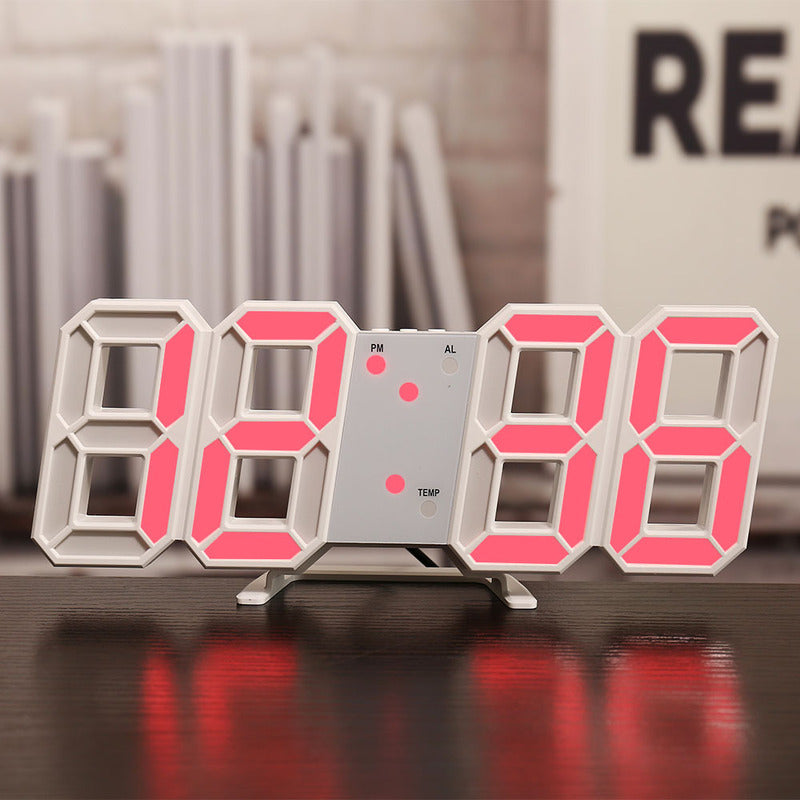 3D LED Digital Alarm Clock with Large Easy-Read Display