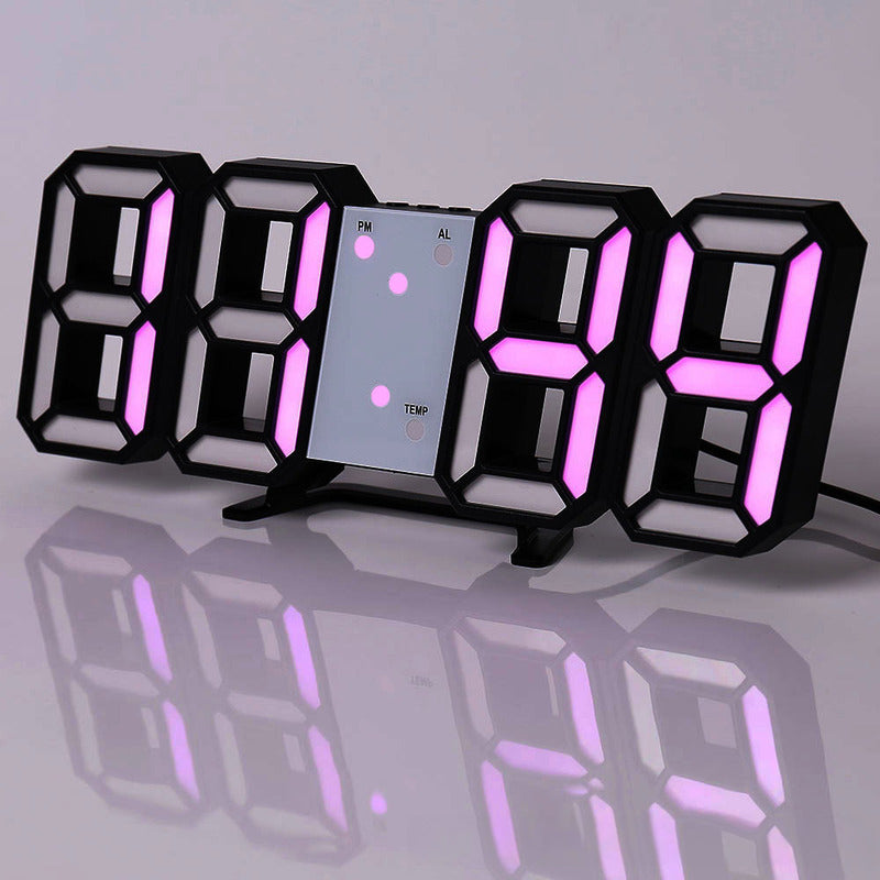 3D LED Digital Alarm Clock with Large Easy-Read Display