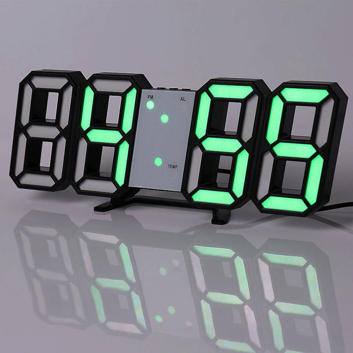 3D LED Digital Alarm Clock with Large Easy-Read Display
