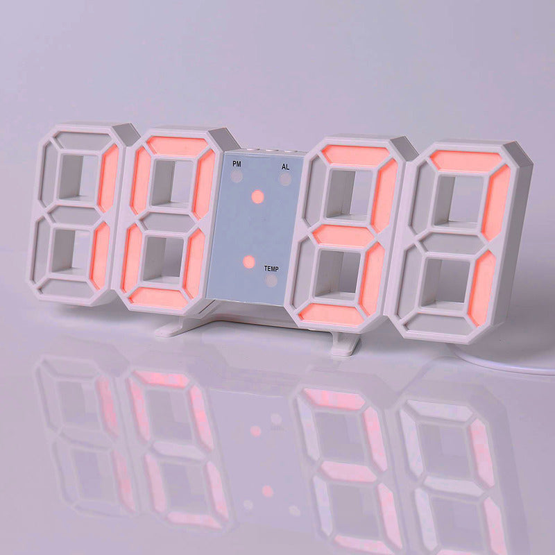3D LED Digital Alarm Clock with Large Easy-Read Display