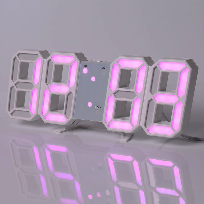 3D LED Digital Alarm Clock with Large Easy-Read Display