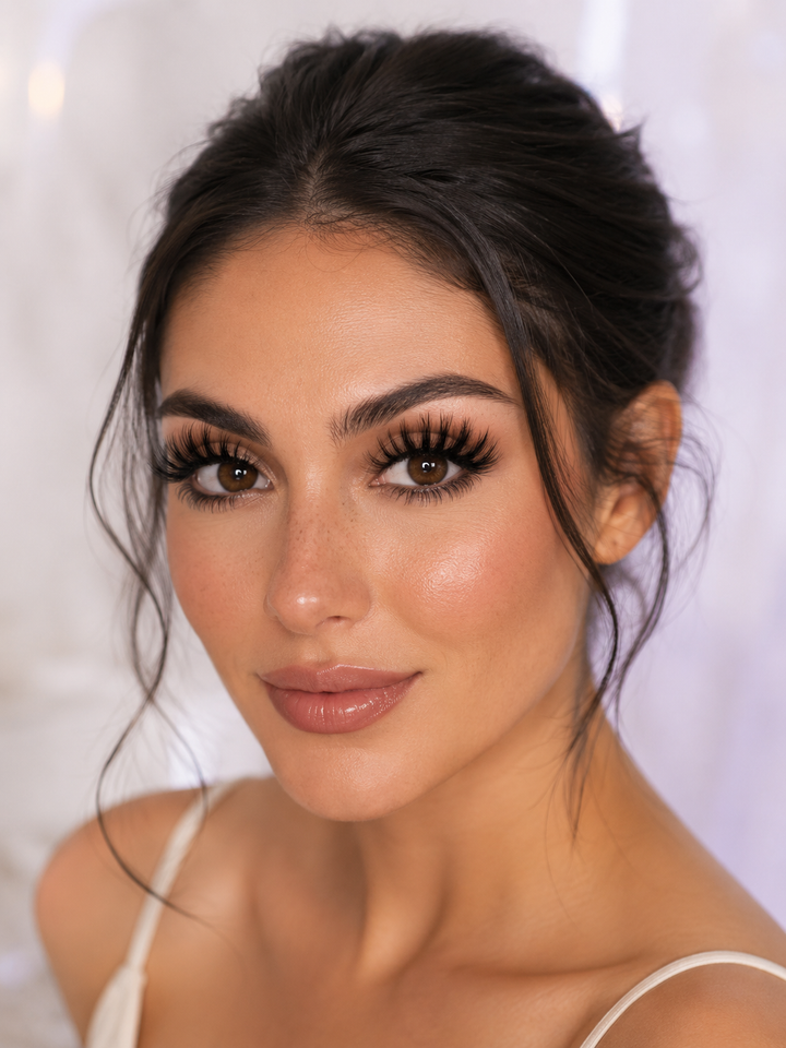 3D Mink False Lashes 25mm — 7 Pairs Wispy Set