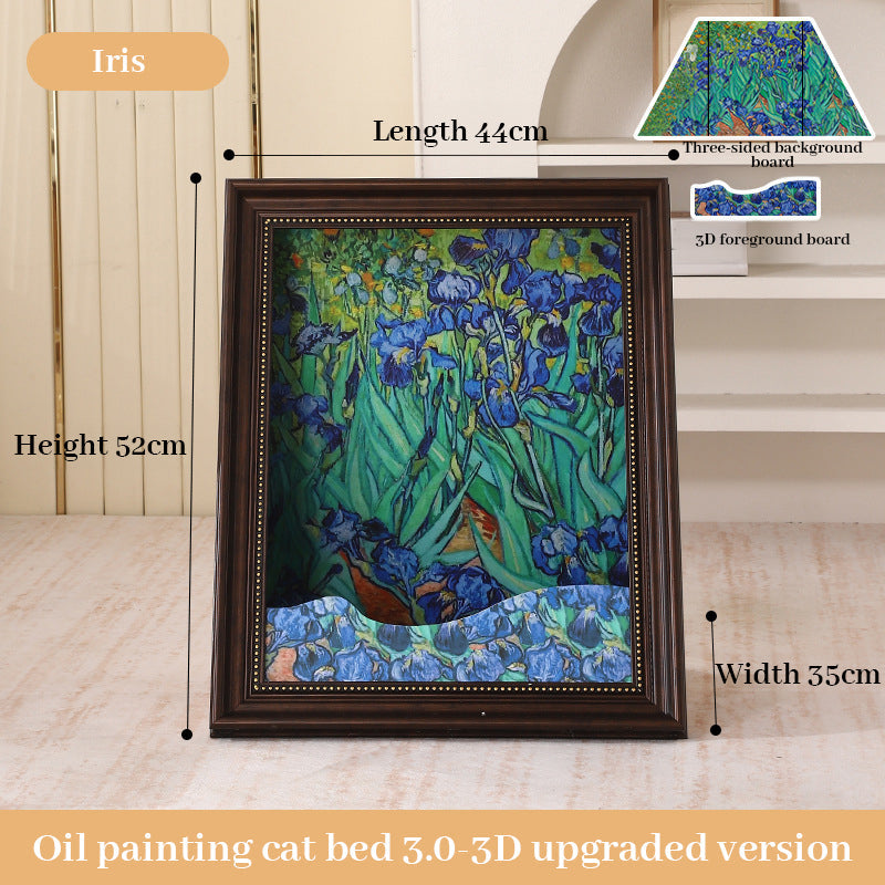 3D Cat Scratcher Bed With Replaceable Classical Art