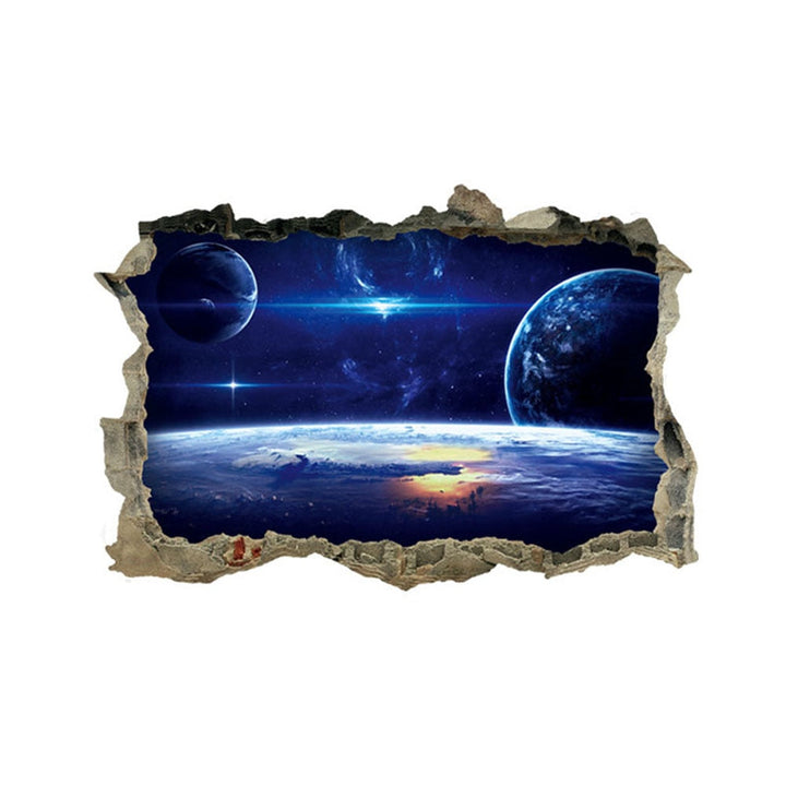 3D Space Wall Stickers for Kids’ Galaxy Bedroom Decor