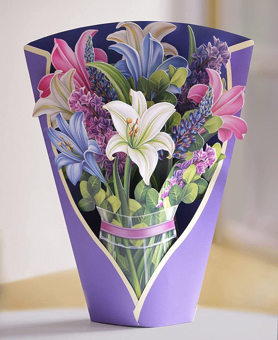 3D Paper Flower Greeting Card Keepsake Bouquet Gift