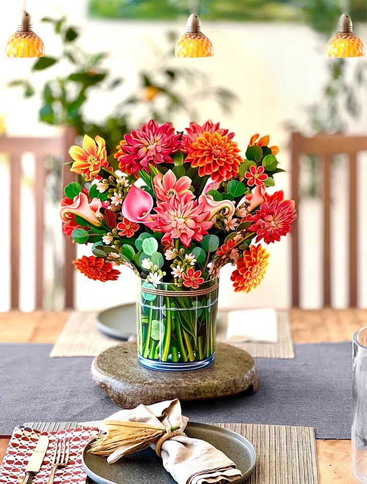 3D Paper Flower Greeting Card Keepsake Bouquet Gift