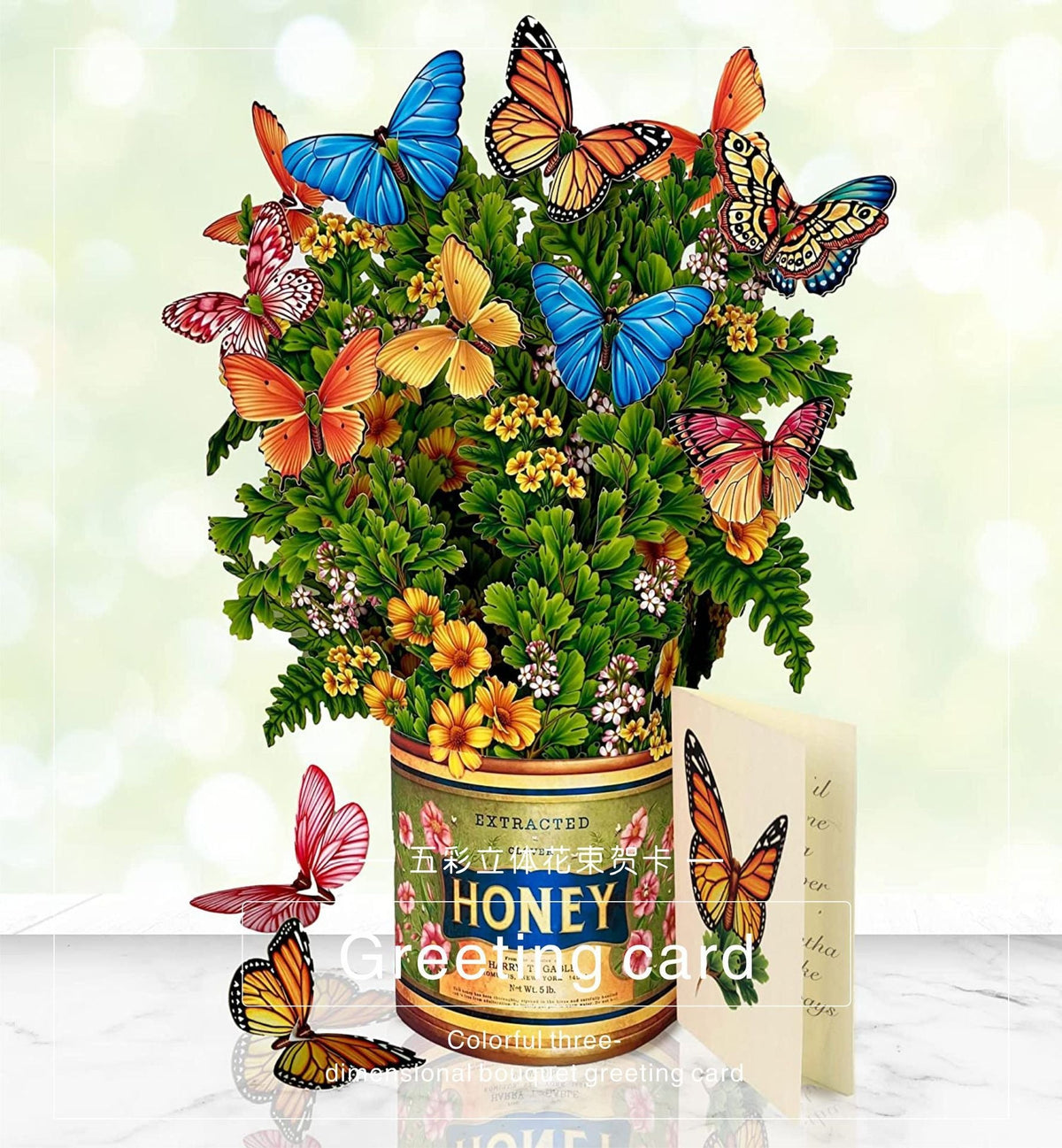 3D Paper Flower Greeting Card Keepsake Bouquet Gift