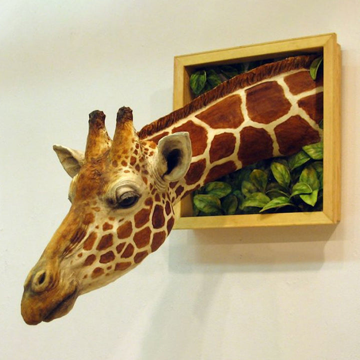 3D Giraffe Wall Sculpture for Immersive Safari Decor