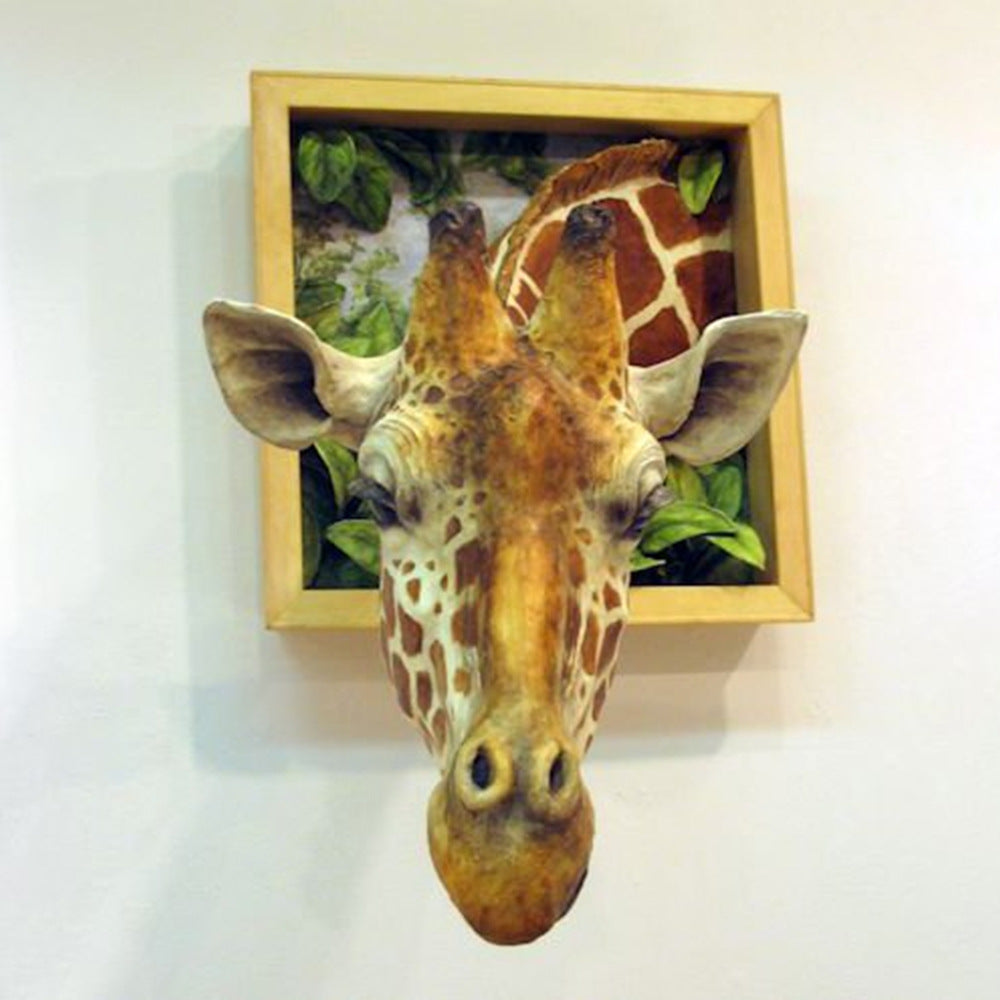 3D Giraffe Wall Sculpture for Immersive Safari Decor