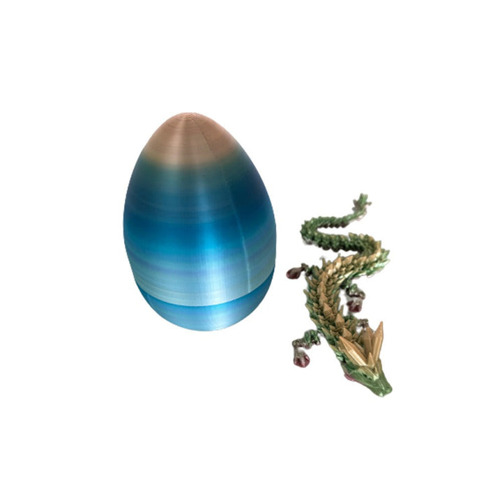 Dragon Egg Ornament With Articulated Movable Dragon