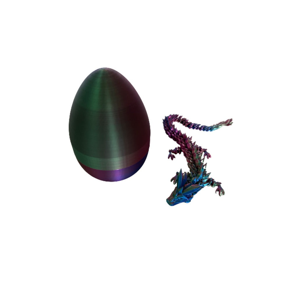 Dragon Egg Ornament With Articulated Movable Dragon