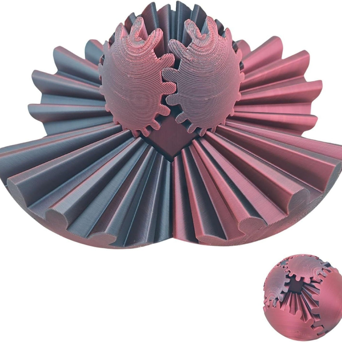 3D Printed Gear Ball Fidget Toy & Transforming Desk Decor