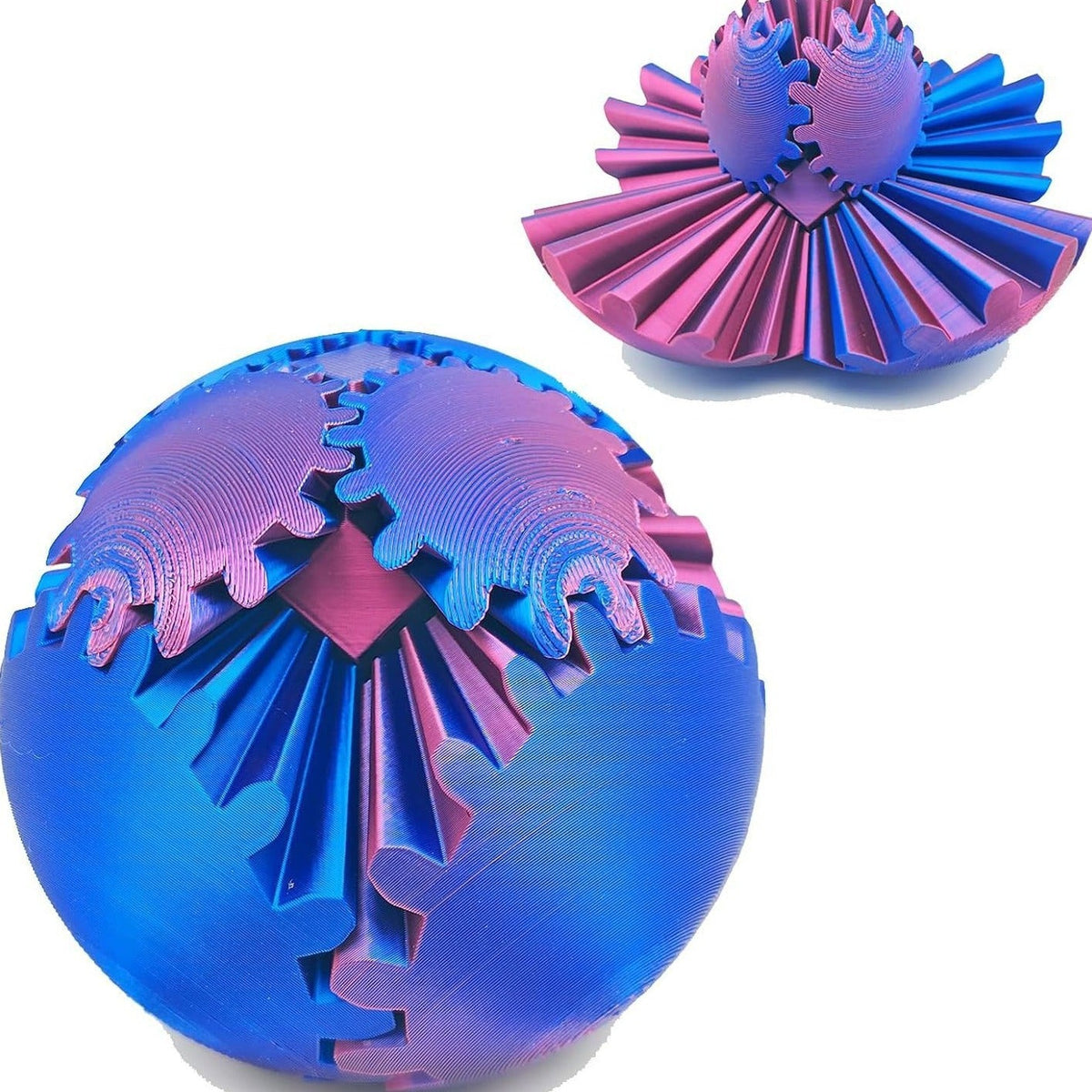 3D Printed Gear Ball Fidget Toy & Transforming Desk Decor