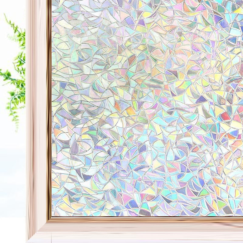 3D Rainbow Window Film for Privacy and UV Protection